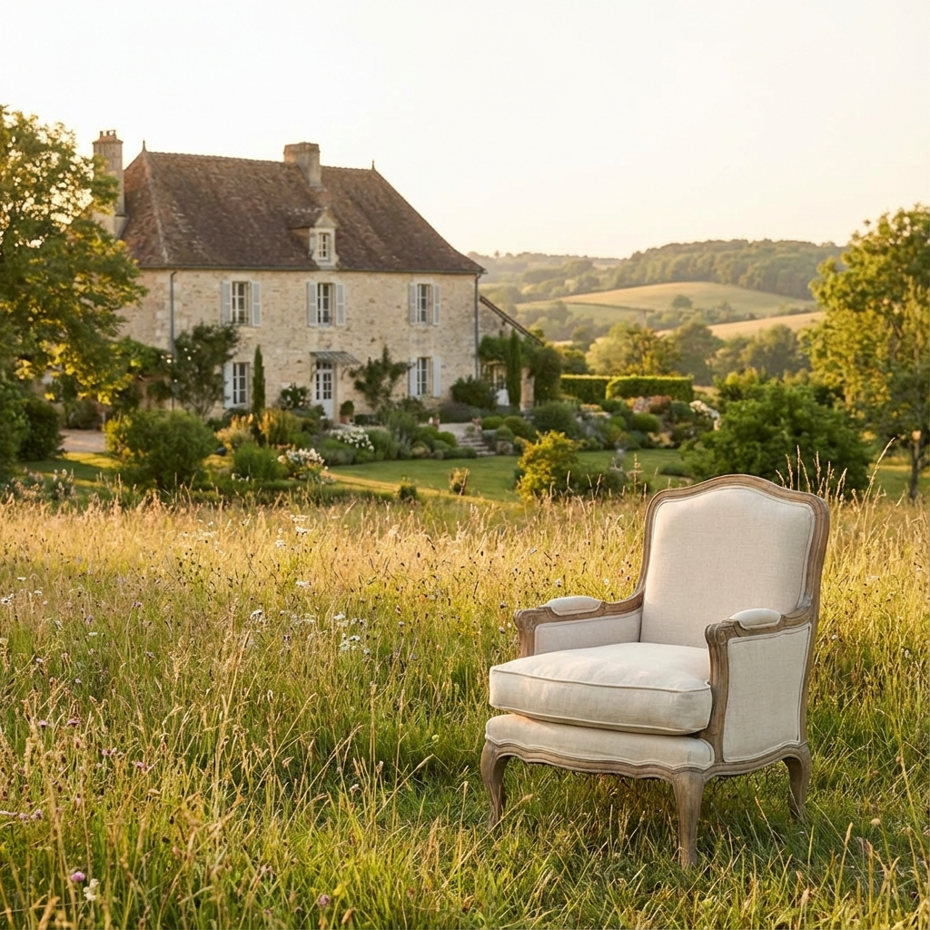 Elegant massage chair in a French Country setting